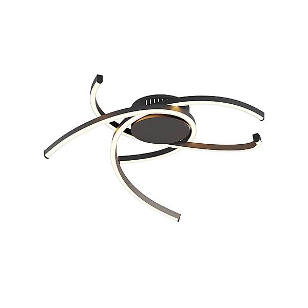 Lindby LED Deckenleuchte Katris 9639154 Dimmbar Modern in Schwarz aus Alumi günstig online kaufen