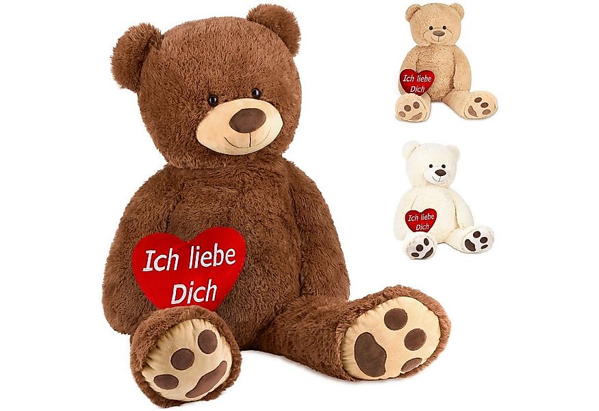 BRUBAKER Kuscheltier XXL Teddybär 100 cm groß mit Herz Ich liebe dich (Vale günstig online kaufen