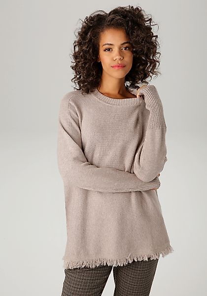 Aniston CASUAL Strickpullover, mit eingestricktem Stern im Rücken - NEUE KO günstig online kaufen