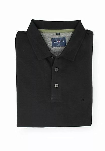 MARVELIS Poloshirt Poloshirt - Piqué - Einfarbig - Schwarz günstig online kaufen