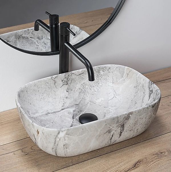 wohnwerk.idee Aufsatzwaschbecken Waschbecken Naturstein Beton Stein günstig online kaufen