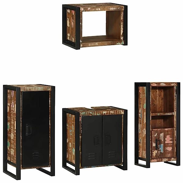 vidaXL Badezimmermöbel-Set 4-Tlg Braun Massivholz 3305667 günstig online kaufen