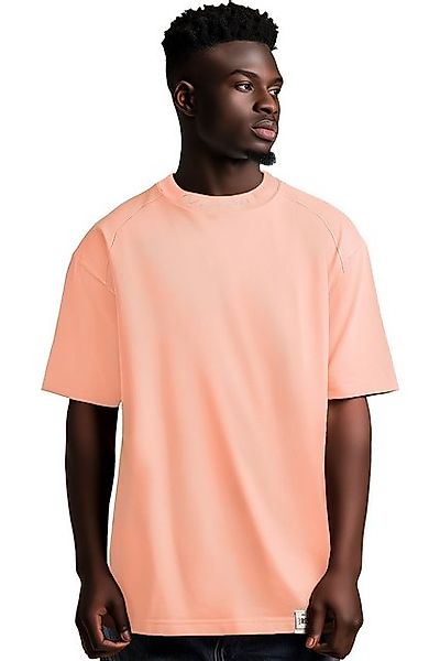 Reichstadt Oversize-Shirt Casual Kurzarm T-shirt 23RS041 Old Pink XL mit St günstig online kaufen