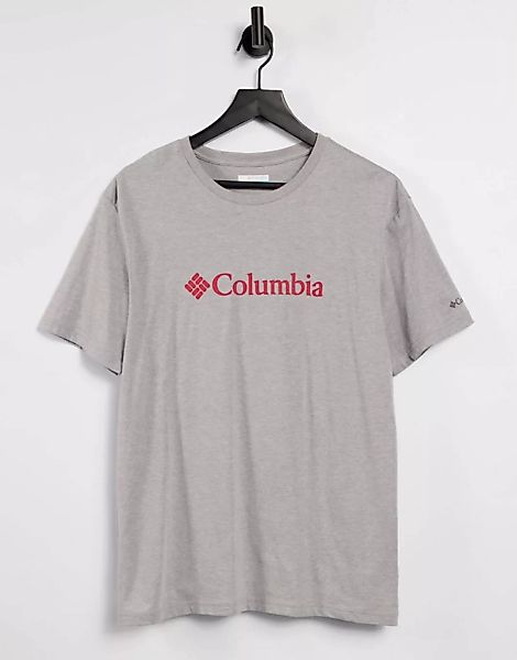 Columbia – CSC – Basic-T-Shirt in Grau mit Logo günstig online kaufen