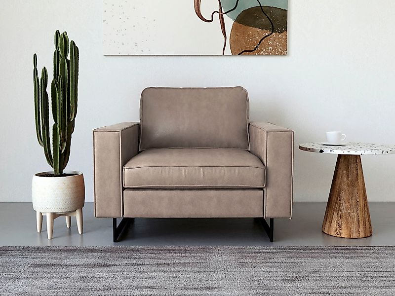 Places of Style Loveseat "Pinto 105 cm, Cord, Chenille, Lederoptik", mit Ke günstig online kaufen