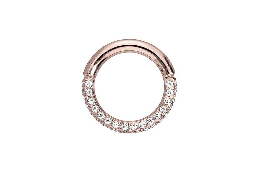 PIERCINGLINE Nasenpiercing Titan Segmentring Clicker KRISTALLRAND Ohrpierci günstig online kaufen