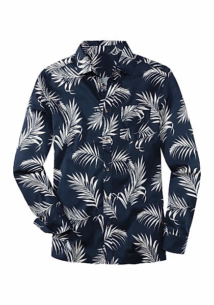 John Devin Hawaiihemd "Regular Fit,", Langarm, Freizeithemd mit Palmenprint günstig online kaufen