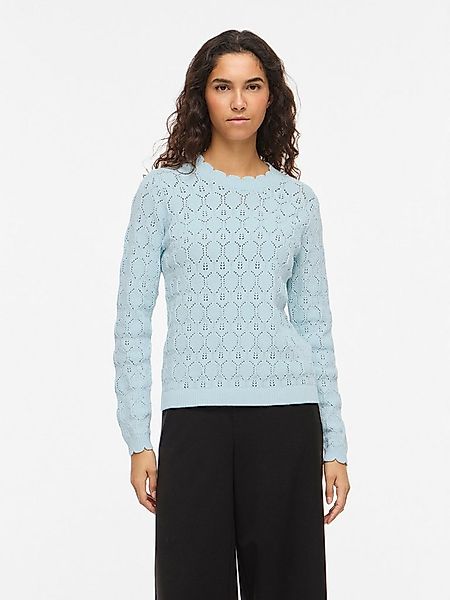 Vila Rundhalspullover VILOWEN L/S POINTELLE KNIT TOP/PB günstig online kaufen