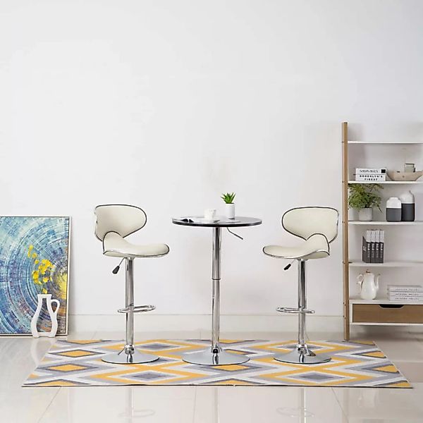 vidaXL Barhocker Barhocker 2 Stk. Creme günstig online kaufen