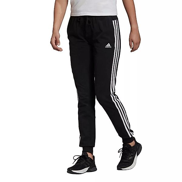 Adidas Essentials Single Jersey 3 Stripes Hose 2XL Black / White günstig online kaufen