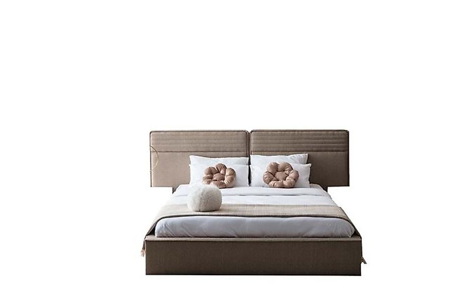 JVmoebel Bett Exklusives Beiges Doppelbett Designer Modernes Schlafzimmer ( günstig online kaufen