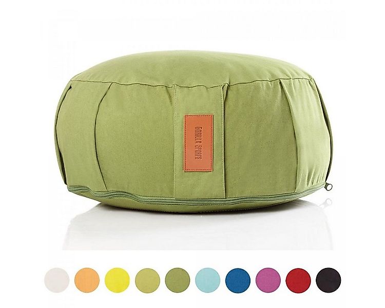 GORILLA SPORTS Bodenkissen Yogakissen - Rund, 100%Baumwolle, Meditationskis günstig online kaufen