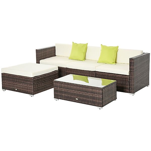 Outsunny Sitzgruppe Garten-Set Loungeset Loungemöbel mit günstig online kaufen