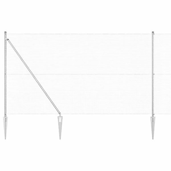 vidaXL Zaunpfosten Silber 50 x 1,5 m 16 x 16 mm Maschen Stahl 3352009 günstig online kaufen