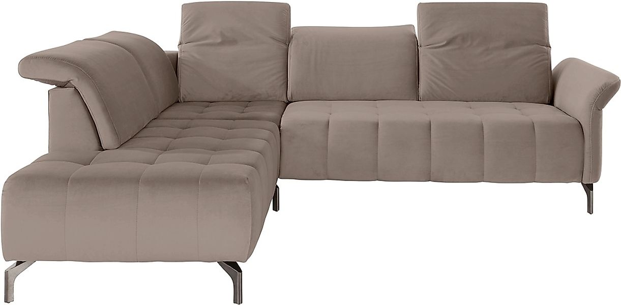 INOSIGN Ecksofa »Fresh L-Form«, Federkern, wahlweise Kopfteilverstellung un günstig online kaufen