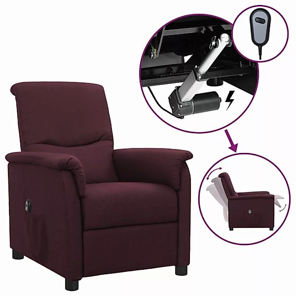 Vidaxl Elektrischer Sessel Verstellbar Lila Stoff günstig online kaufen