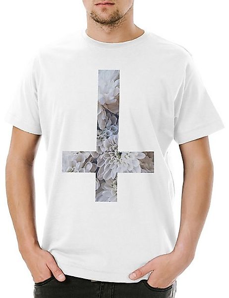 Urban Backwoods Print-Shirt Inverted Flower Cross Herren T-Shirt Umgedrehte günstig online kaufen