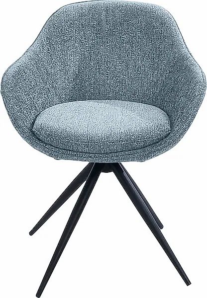 K+W Komfort & Wohnen Drehstuhl »ZOOM« () 4-Fuß Drehstuhl mit Gestell aus Me günstig online kaufen