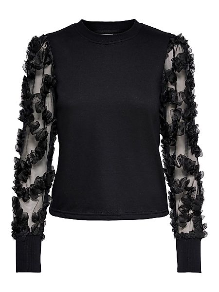 ONLY Detailreiches Sweatshirt Damen Schwarz günstig online kaufen