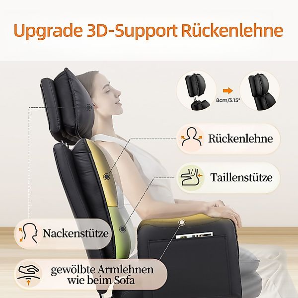 IWMH Bürostuhl Ergonomisch PU-Leder Chefsessel (Höhenverstellbar günstig online kaufen