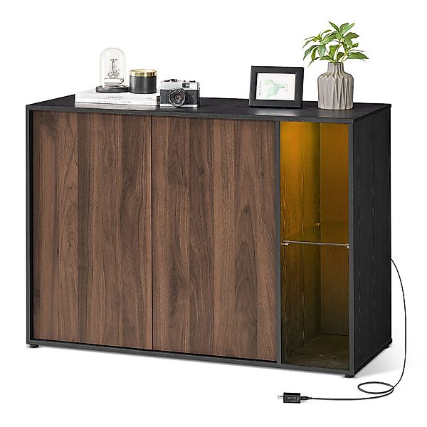 SONGMICS HOME Sideboard Aufbewahrungsschrank (TV-Schrank, Glasablage, günstig online kaufen