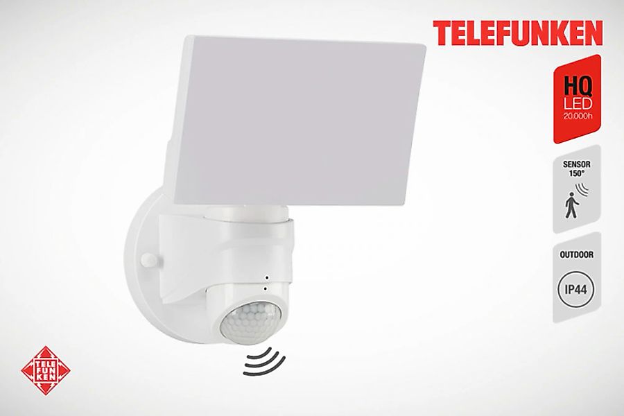Telefunken LED Außen-Wandleuchte "CRISTO" mit Sensor, LED fest verbaut, sch günstig online kaufen