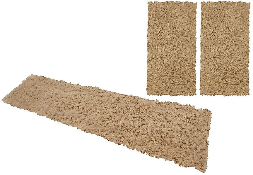 Böing Carpet Bettumrandung »Flokati 1500 g«, (3 tlg.), Bettvorleger, Läufer günstig online kaufen