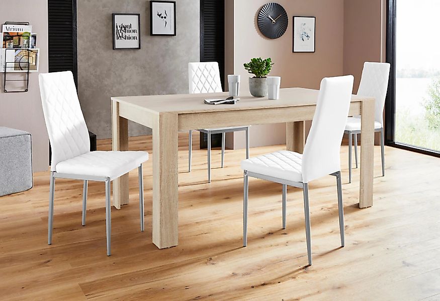 OTTO home Essgruppe "Lynn160/Brooke" Set, Tisch mit 4 Stühlen günstig online kaufen
