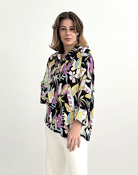 Zuckerwatte Druckbluse lässig geschnitten aus softer günstig online kaufen