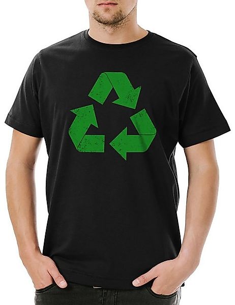 Urban Backwoods Print-Shirt The Big Black Vintage Recycle Logo II Herren T- günstig online kaufen