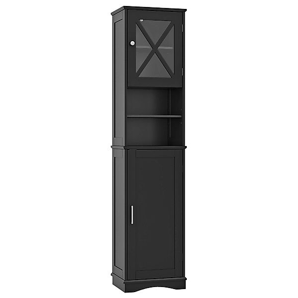KOMFOTTEU Hochschrank Badezimmerschrank mit Tür & günstig online kaufen