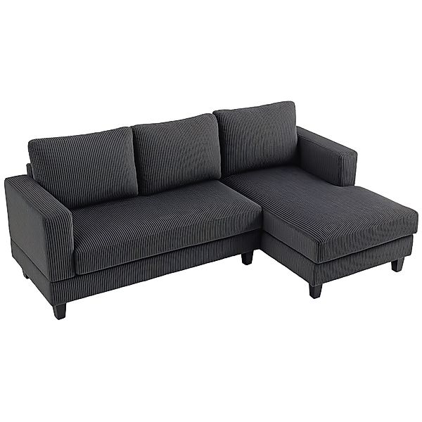 HOMCOM Ecksofa Couch mit Chaiselongue 3 Sitzer Sofa L Form Gepolsterte Eckc günstig online kaufen