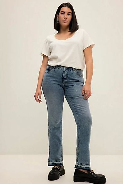 Studio Untold 5-Pocket-Jeans Jeans Straight Fit Fransensaum Schlitz außen günstig online kaufen