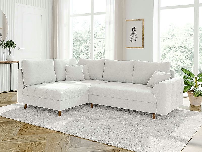 S-Style Möbel Ecksofa Leif mit Braun günstig online kaufen