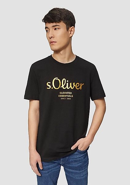 s.Oliver Kurzarmshirt T-Shirt T-Shirt mit Gold- oder Silber-Print günstig online kaufen