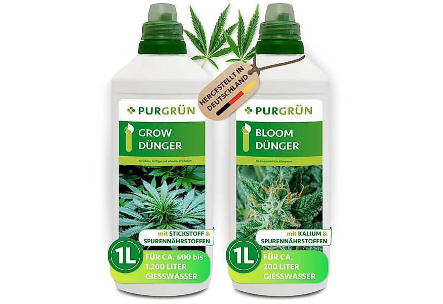 Purgrün Pflanzendünger Cannabis-Dünger-Set, Flüssigdünger, Cannabis, 2 x 1 günstig online kaufen