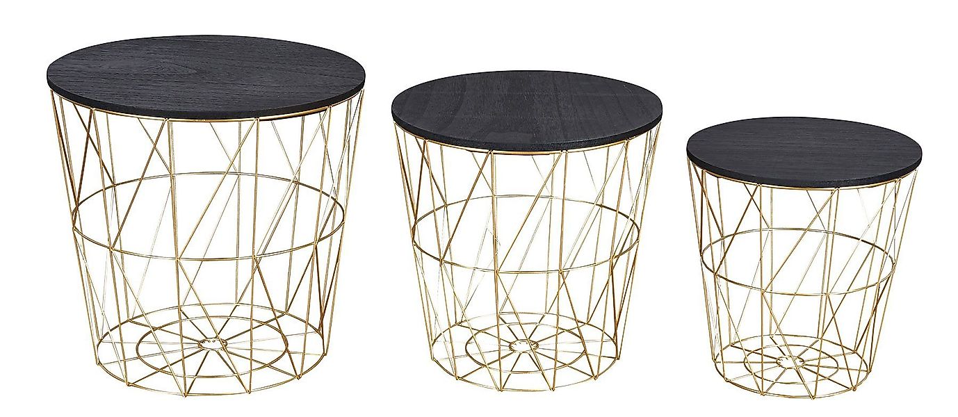 Levandeo® Couchtisch, 3er Set Beistelltisch Metall günstig online kaufen