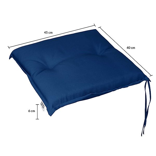 Sitzkissen 4er-Set Sydney Blau 45x40x6cm günstig online kaufen