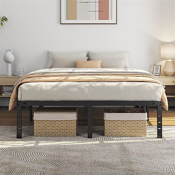 Yaheetech Metallbett 90x190/90x200/140x200/160x200 cm, Bettrahmen 36/41 günstig online kaufen