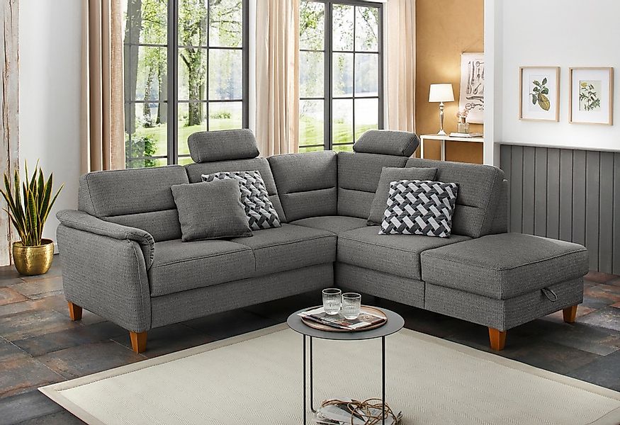 Home affaire Ecksofa "Palmera L-Form, B: 236 cm" optional Bettfunktion & Be günstig online kaufen