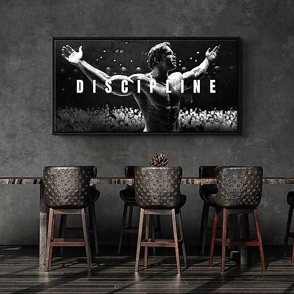 DOTCOMCANVAS® Leinwandbild Discipline, Leinwandbild Arnold Schwarzenegger günstig online kaufen