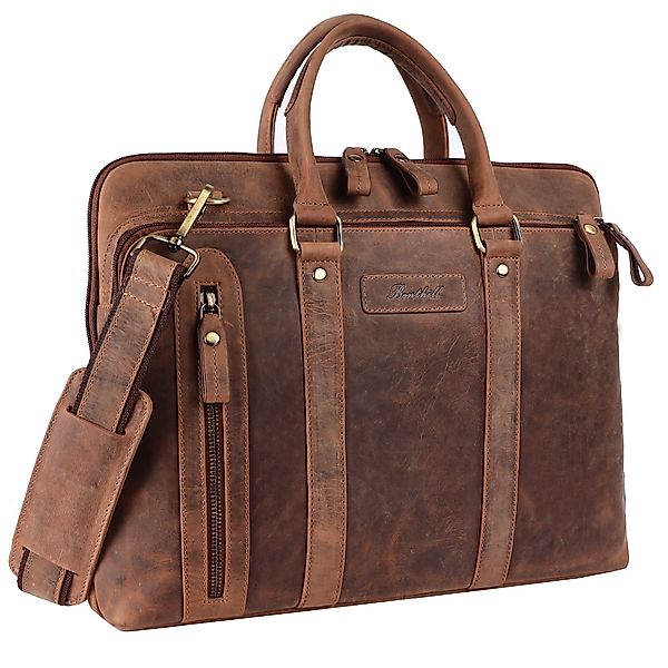 Benthill Aktentasche Echt Leder Laptoptasche Notebooktasche günstig online kaufen