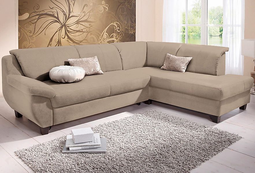 Home affaire Ecksofa "Yesterday zeitlos und elegant, bequeme Armlehnen, L-F günstig online kaufen