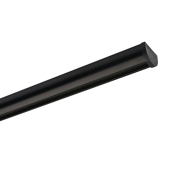 Deco-Raum Gardinenschiene nach Maß 1-Lauf Round Schwarz 240cm günstig online kaufen