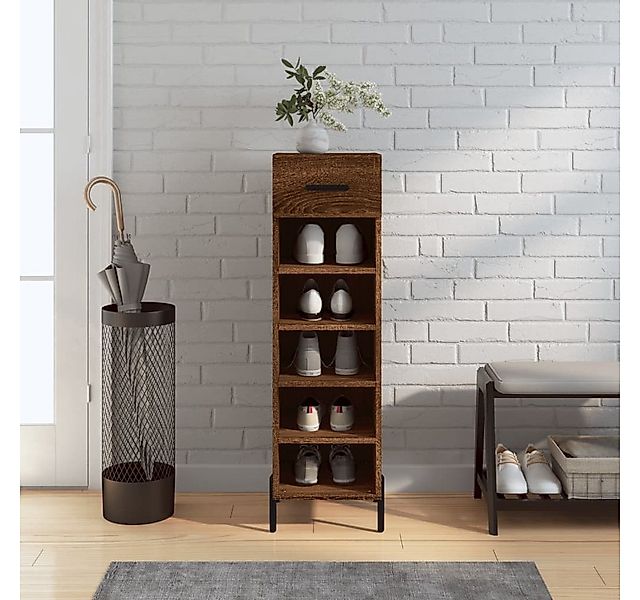 vidaXL Schuhschrank Schuhregal Braun Eichen-Optik 30x35x105 cm Holzwerkstof günstig online kaufen