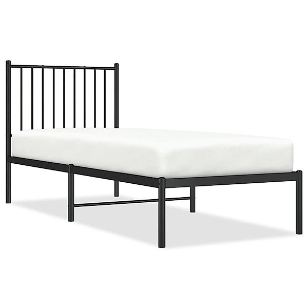 Vidaxl Bettgestell Mit Kopfteil Metall Schwarz 80x200 Cm günstig online kaufen