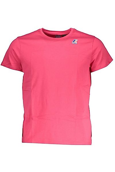 K-Way T-Shirt Rosa Herren T-Shirt mit Rundhals & Logo - günstig online kaufen