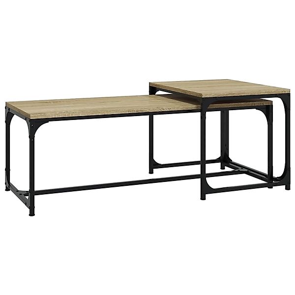 vidaXL Couchtische 2 Stk. Sonoma-Eiche Holzwerkstoff Modell 1 günstig online kaufen