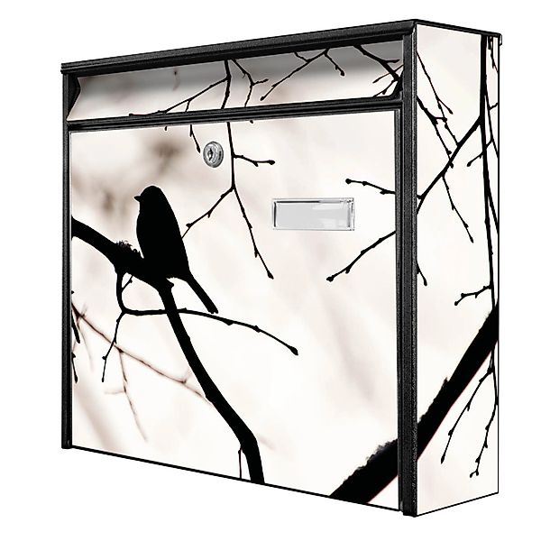 Banjado Briefkasten Schwarz 36.2x32.2x10cm Groß / Inkl. Montagematerial & 2 günstig online kaufen
