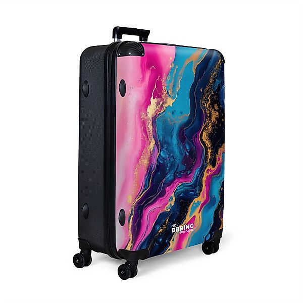 NoBoringSuitcases.com© Hartschalen-Trolley Fließendes Rosa und Blau günstig online kaufen